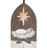 FLEURISH DIVINE NIGHT LG WOOD NATIVITY ORNAMENT/ HANGING PLAQUE