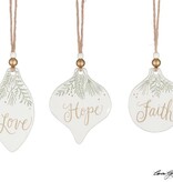 FLEURISH CERAMIC GREEN SPRIGS ORNAMENT (VARIOUS)