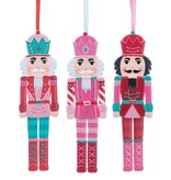 FLEURISH RED & PINK TIN NUTCRACKER ORNAMENT (VARIOUS)