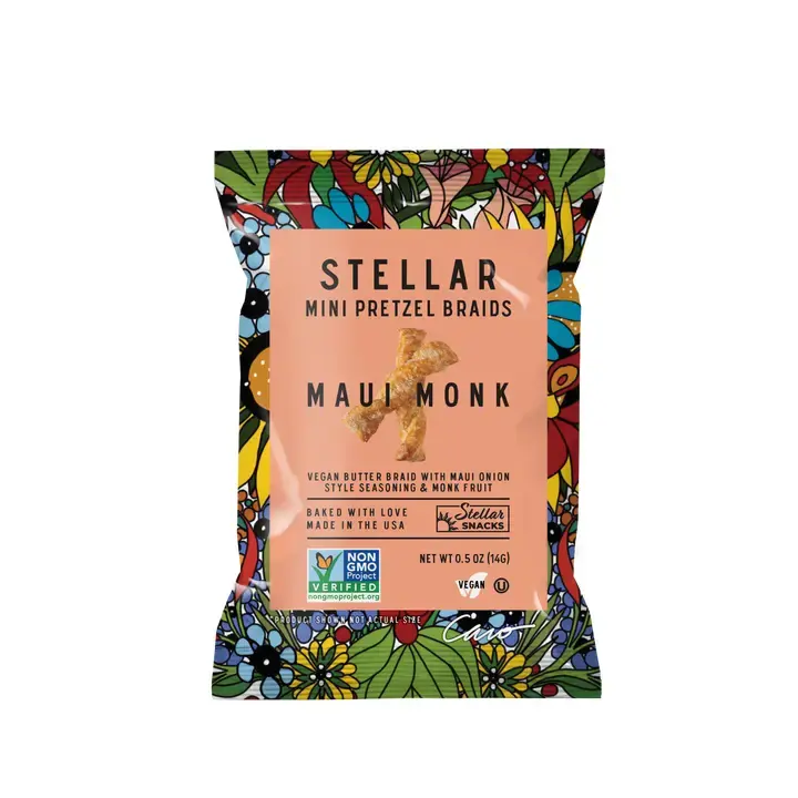 Stellar Snacks Sm Bag-Stellar Pretzel Braids - Maui Monk - 0.5oz