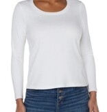 Liverpool Los Angeles long sleeve scoop neck knit top