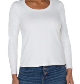 Liverpool Los Angeles long sleeve scoop neck knit top