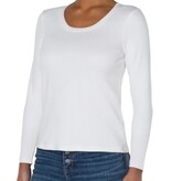Liverpool Los Angeles long sleeve scoop neck knit top