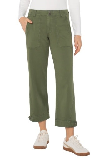 Liverpool Los Angeles utility crop w/ tab hem
