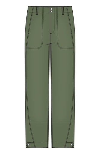 Liverpool Los Angeles utility crop w/ tab hem