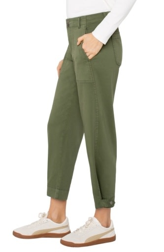 Liverpool Los Angeles utility crop w/ tab hem