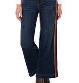 Liverpool Los Angeles stride wide leg w/ velvet trim 28' ins