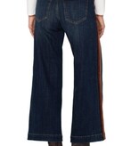 Liverpool Los Angeles stride wide leg w/ velvet trim 28' ins
