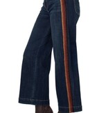 Liverpool Los Angeles stride wide leg w/ velvet trim 28' ins
