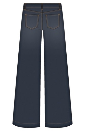 Liverpool Los Angeles stride wide leg w/ velvet trim 28' ins