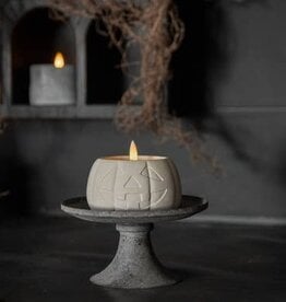 FLEURISH 3" CREAM JACK-O-LANTERN 3D FLAME CANDLE