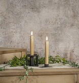 FLEURISH SET/ 2 - 7.25" 3D FLAME GOLD TAPER CANDLE