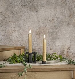 FLEURISH SET/ 2 - 7.25" 3D FLAME GOLD TAPER CANDLE