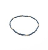 Erin Gray 2mm Newport DENIM BLUE + Gold Filled Waterproof Bracelet