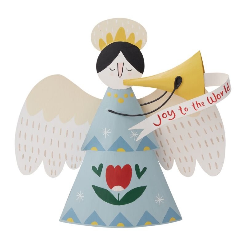 FLEURISH Caroling Angel Figure 13"x 2.5"x 12"