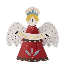 FLEURISH Caroling Angel Figure 10"x 2"x 10.25"