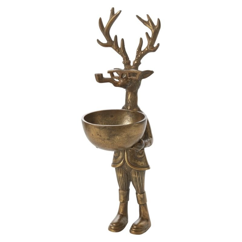 Eric + Eloise E + E Dish Stand Frankie (Deer w Pipe) 4.75"x 6"x 16.25"