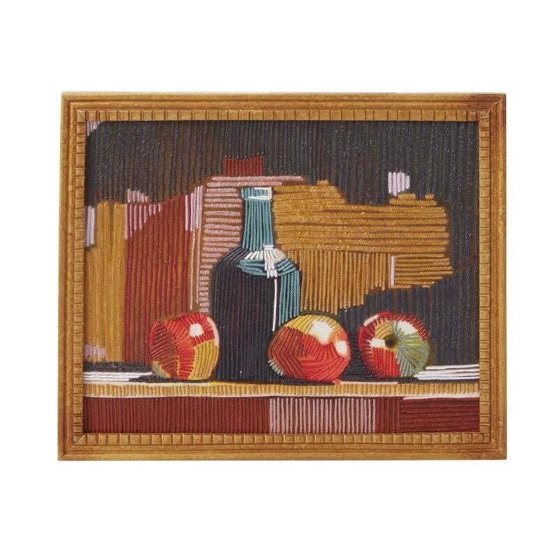 FLEURISH Embroidered Still Life Wall Art 13"x 10.5"