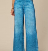 Democracy Blue 30/26” Skyrise French Terry Printed Wide Leg