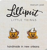 Lilliput Little Things Pumpkin Spice Latte Halloween Earrings