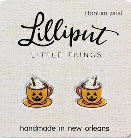 Lilliput Little Things Pumpkin Spice Latte Halloween Earrings