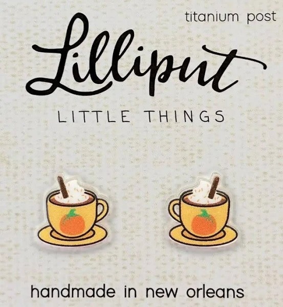 Lilliput Little Things Pumpkin Spice Latte Fall Earrings