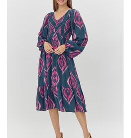 Jodifl Teal Print Dress