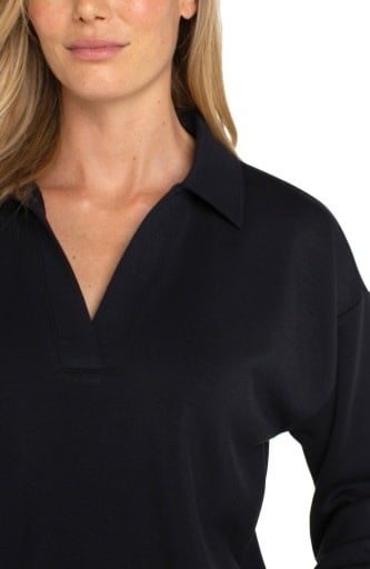 Liverpool Los Angeles v-neck popover w/collar
