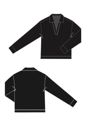 Liverpool Los Angeles v-neck popover w/collar