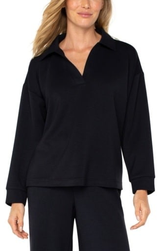 Liverpool Los Angeles v-neck popover w/collar