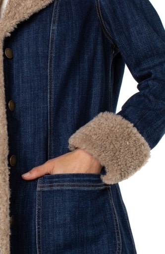 Liverpool Los Angeles sherpa trimmed notch collar jacket 38' hps