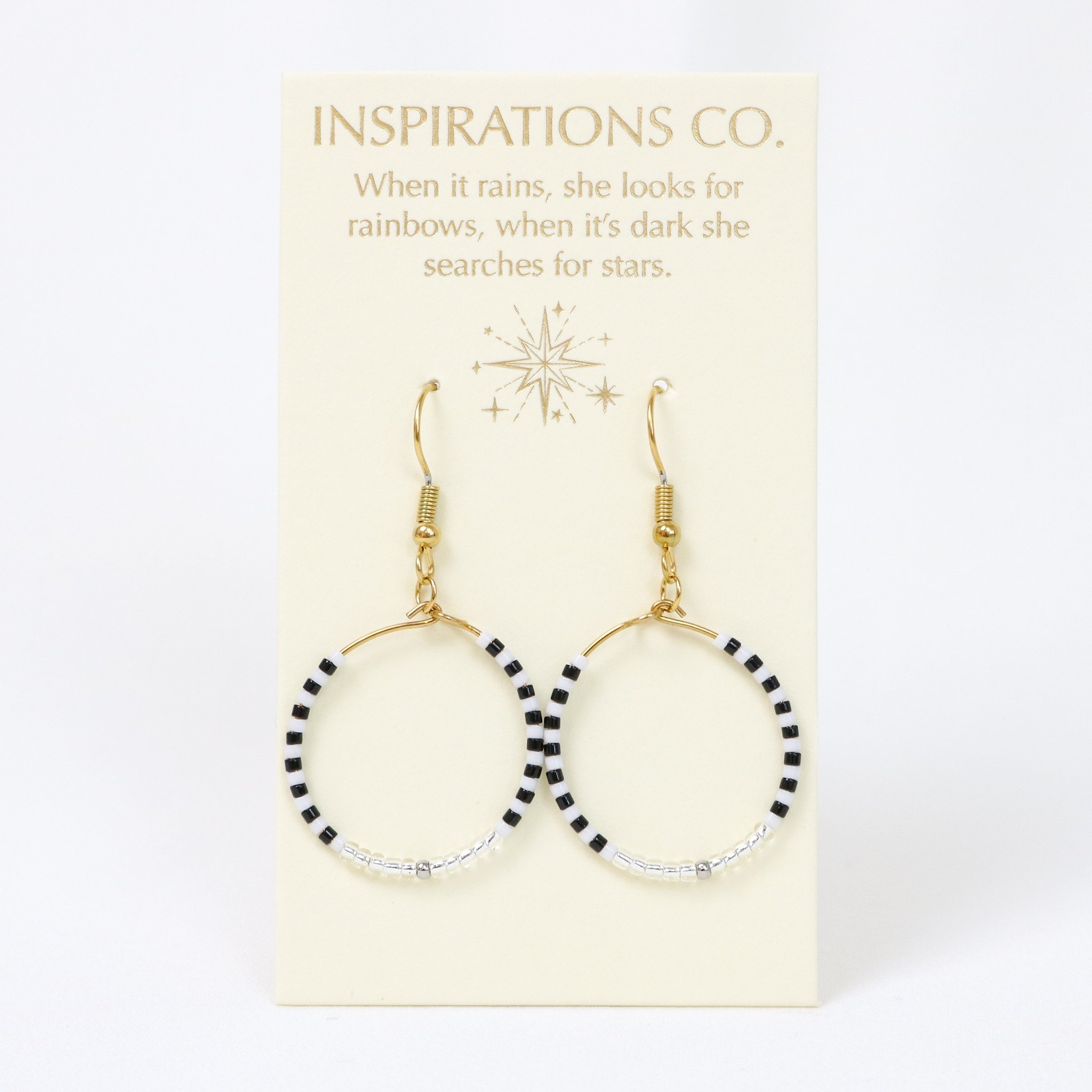 Inspiration Hoops Silver/Black/White Hoops