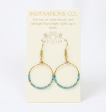 Inspiration Hoops Turquoise Tortoise/Gold Hoops