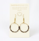 Inspiration Hoops Dark Tortoise Shell/Gold