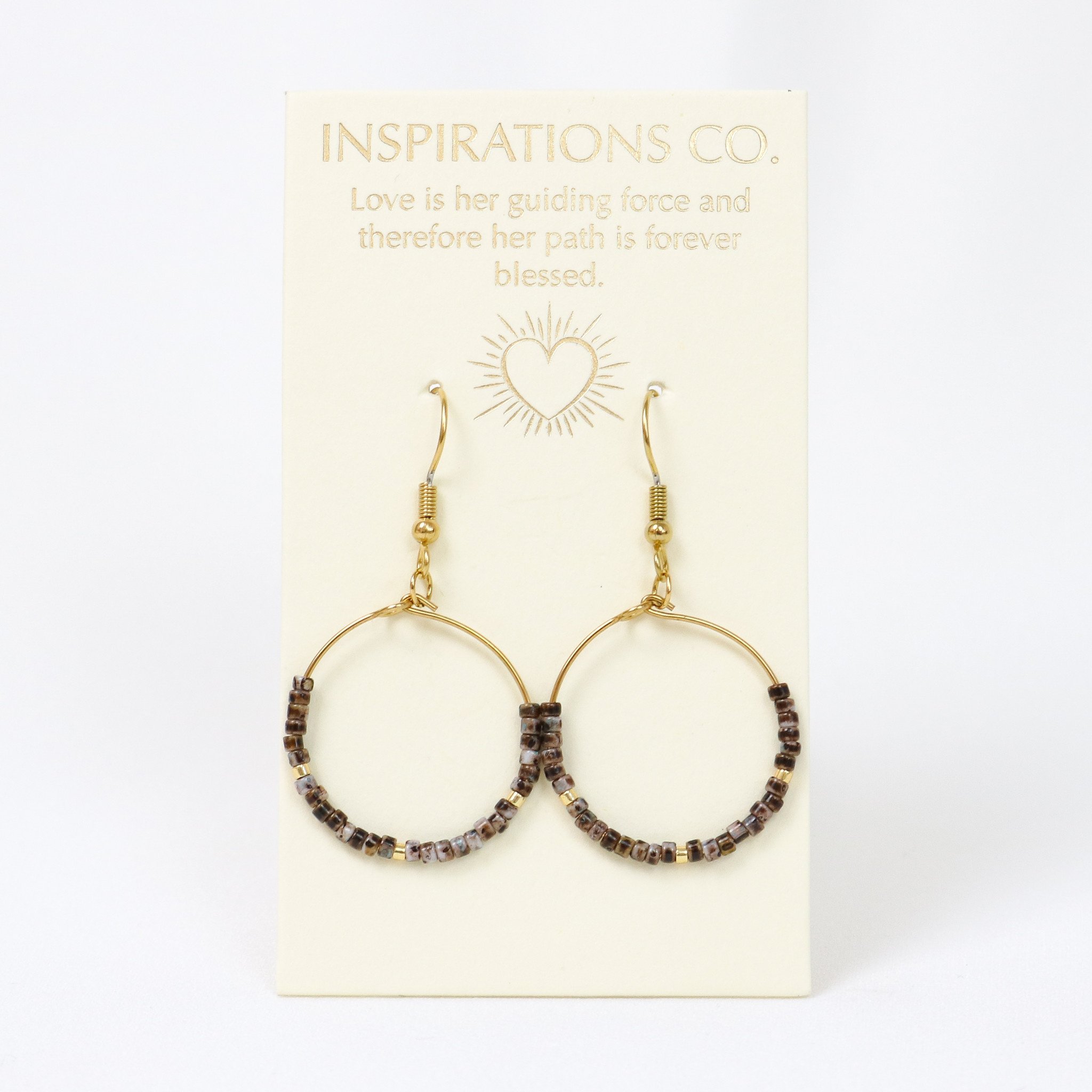 Inspiration Hoops Dark Tortoise Shell/Gold
