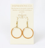 Inspiration Hoops Matt Gold Bead Hoops