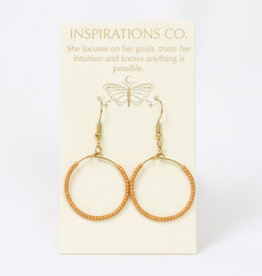 Inspiration Hoops Matt Gold Bead Hoops