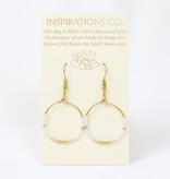 Inspiration Hoops White/Pink/Gold Hoop Earrings