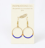 Inspiration Hoops Royal/Gold Bead Hoops
