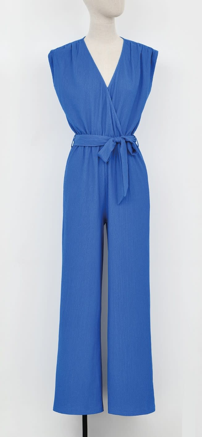 Molly Bracken Blue Ladies Knitted Jumpsuit