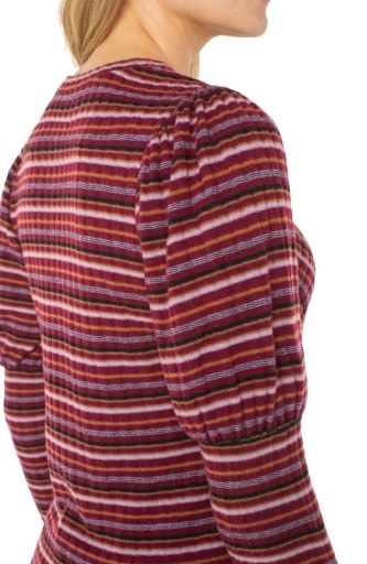 Liverpool Los Angeles 3/4 juliette sleeve crew neck knit top w/ miter
