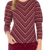 Liverpool Los Angeles 3/4 juliette sleeve crew neck knit top w/ miter
