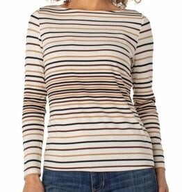 Liverpool Los Angeles long sleeve boat neck knit top