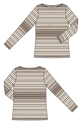 Liverpool Los Angeles long sleeve boat neck knit top