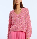 Molly Bracken Pink Melange Oversized  Ladies Knitted Sweater