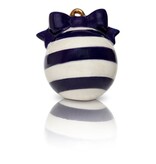 nora fleming deck the halls mini (blue striped ball ornament) A424