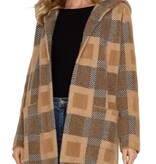 Liverpool Los Angeles long sleeve open front coatigan sweater coat w / hood