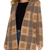 Liverpool Los Angeles long sleeve open front coatigan sweater coat w / hood