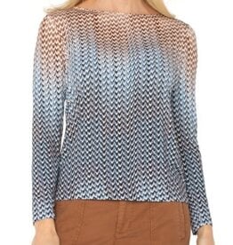 Liverpool Los Angeles long slv boat neck knit top
