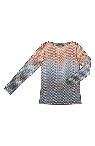 Liverpool Los Angeles long sleeve boat neck knit top